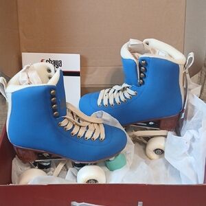 NIB Chaya Melrose Deluxe Cobalt Blue Roller Skates Size 6.5 Womens, 5.5 Mens